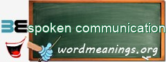 WordMeaning blackboard for spoken communication